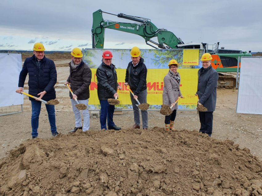 Spatenstich Grünes DPD Depot Holzgünz