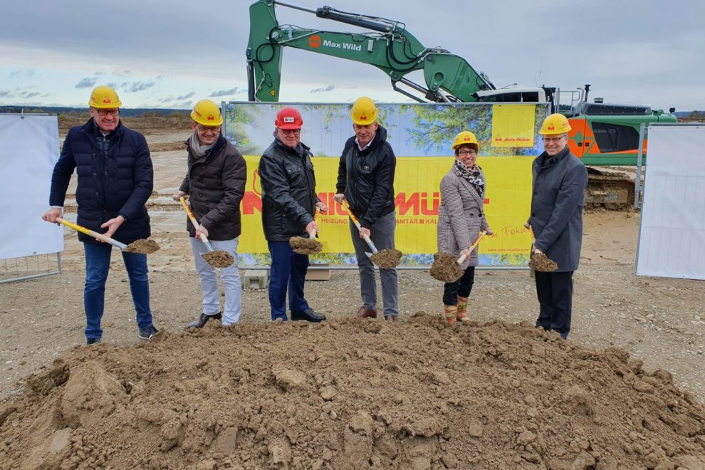 Spatenstich Grünes DPD Depot Holzgünz