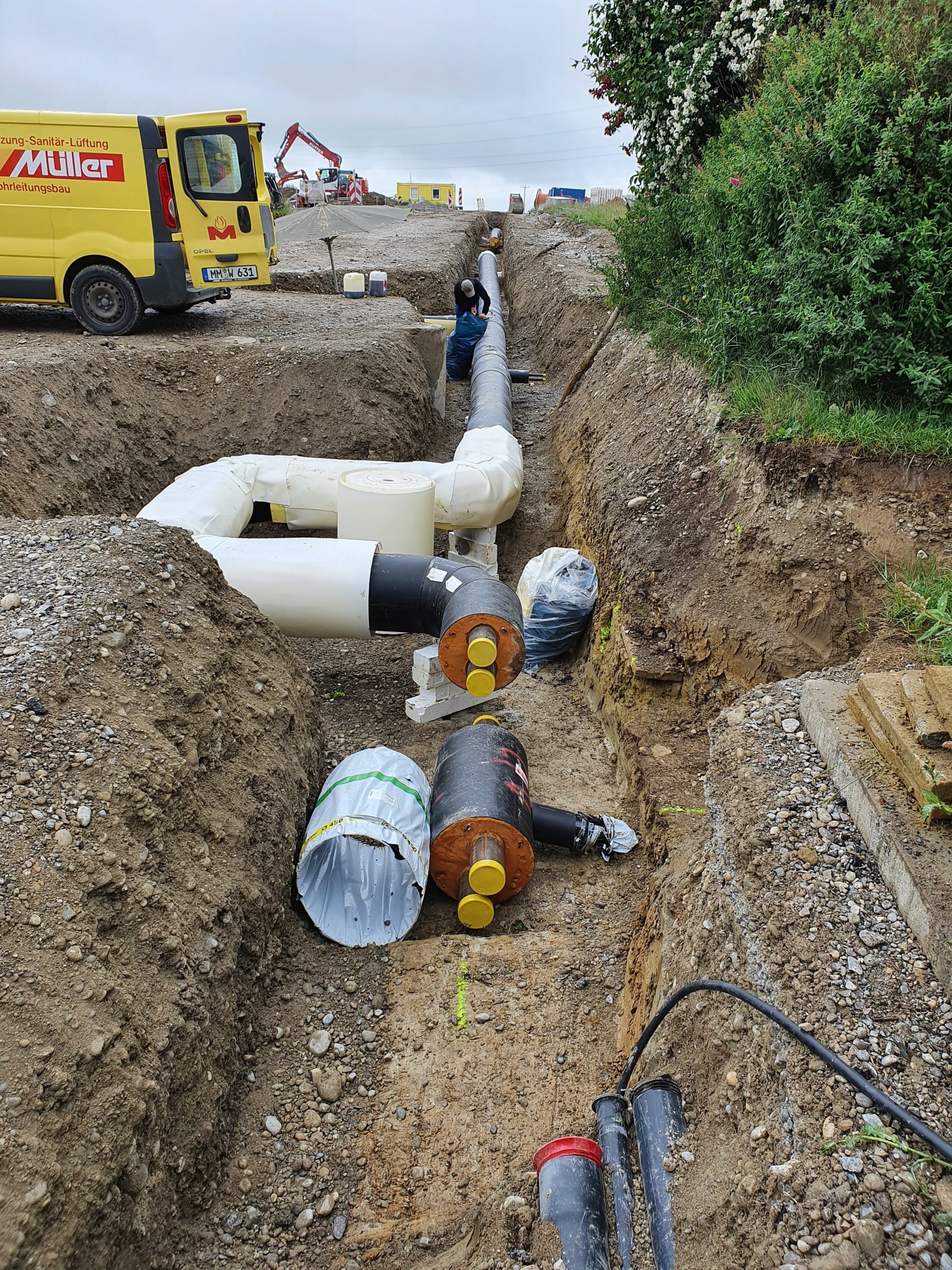 Verlegung Nahwärmenetz Dickenreishausen